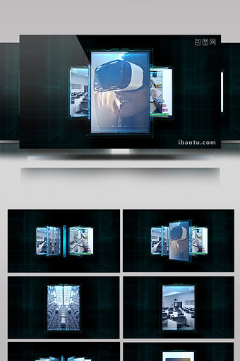 炫酷旋转科技图片展示AE模板图片