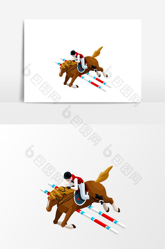 卡通骑马设计元素图片