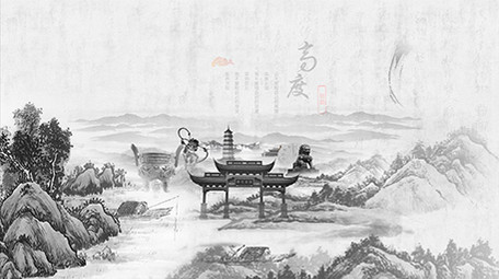 烟雨江南水墨片头ae模板