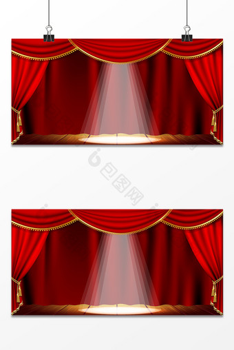 红色舞台设计背景图片