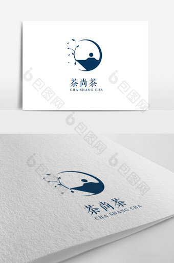 文艺简约茶叶店茶行茶叶标志logo设计图片