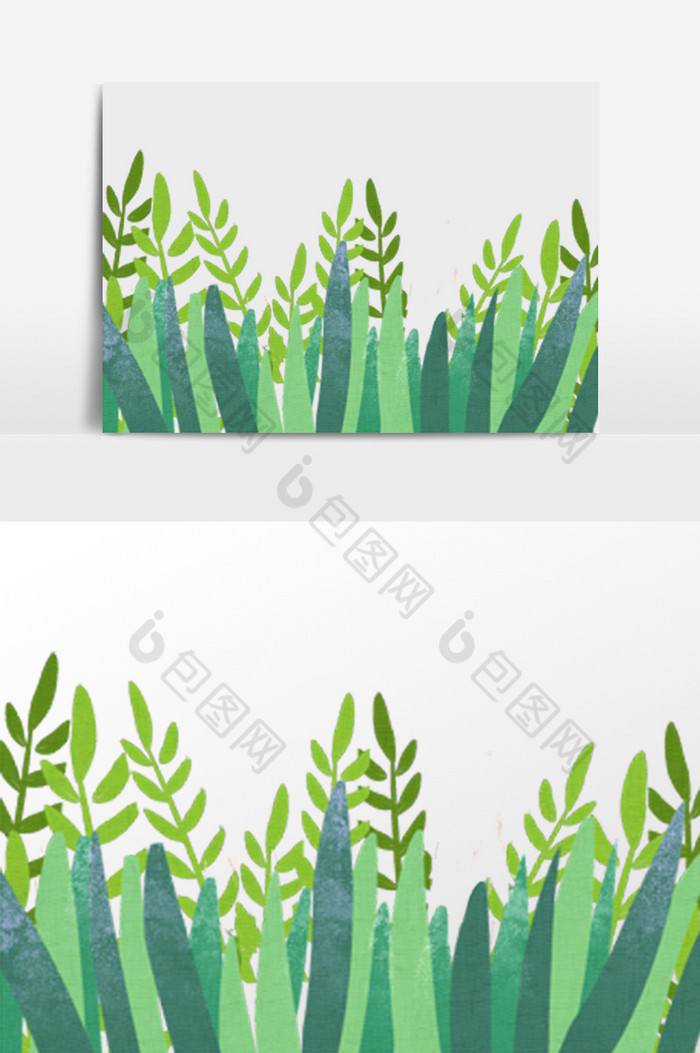 草丛装饰边框插画图片图片
