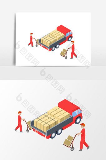 卡通汽车运输设计元素图片