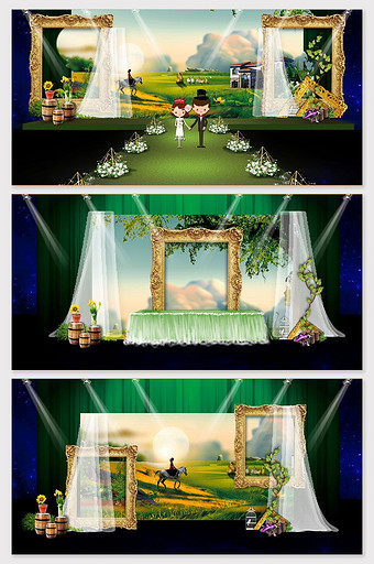 秘境森林童话森林森系婚礼效果图图片