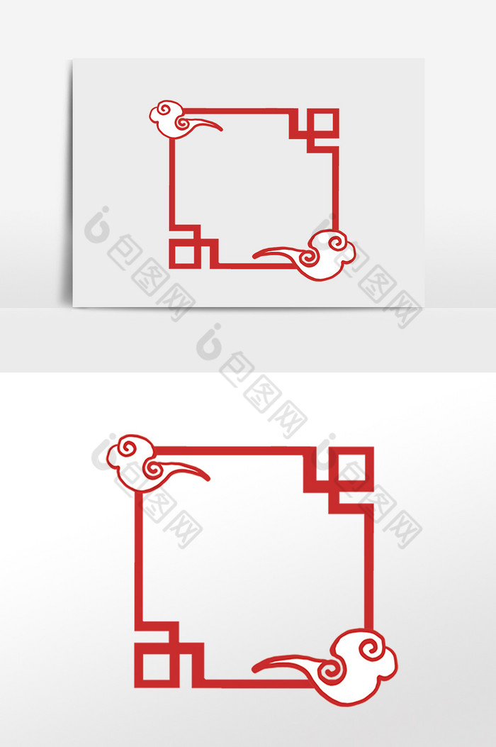 边框红色中国风图片