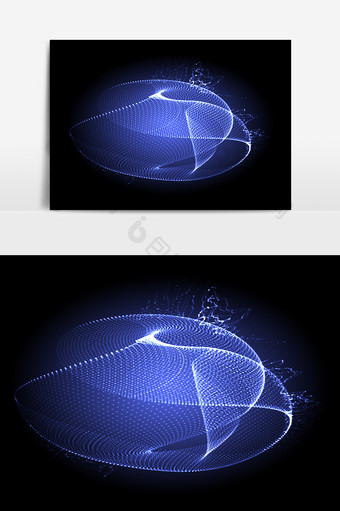 蓝色网状科技元素图片