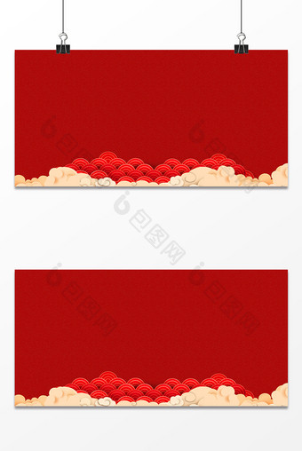 节日中国风红色喜庆背景展板设计图片