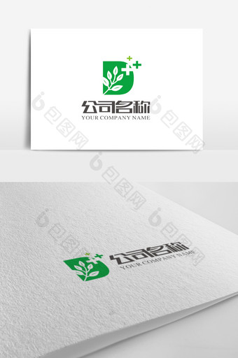 绿色医疗保健D字母logo标志图片