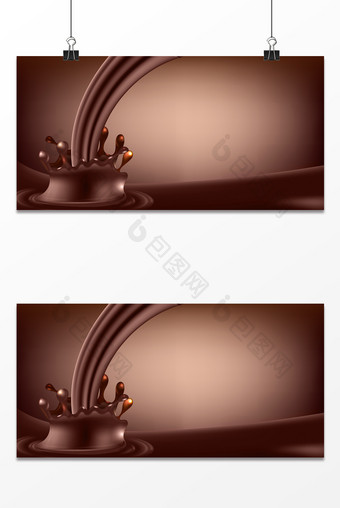 巧克力倒入飞溅效果背景图图片