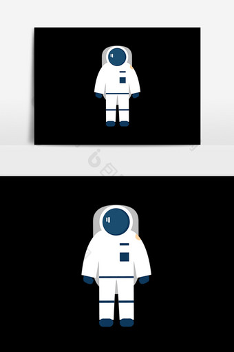 穿白色宇航服的宇航员PSD素材图片