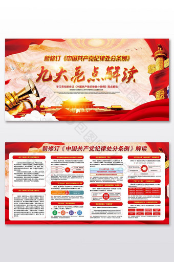 创意中国共产党纪律处分条例九大亮点解读图片