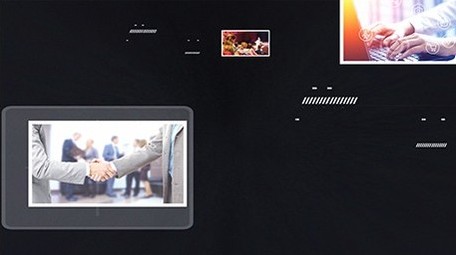 星河大气粒子照片汇聚成LOGO片头