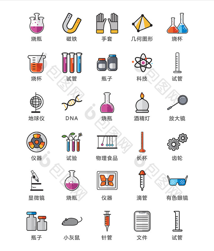 物理化学试验矢量ui素材icon
