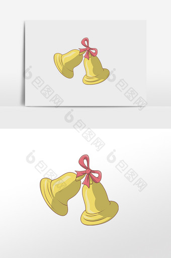 手绘婚礼装饰铃铛插画元素图片