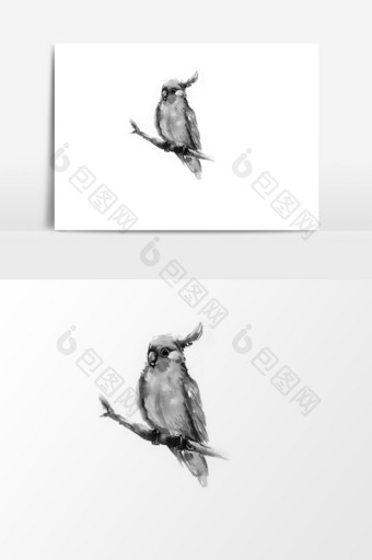 唯美中国风水墨高清动物小鸟素材图片