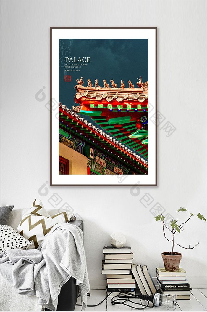 中

式庭院民俗装饰画图片
