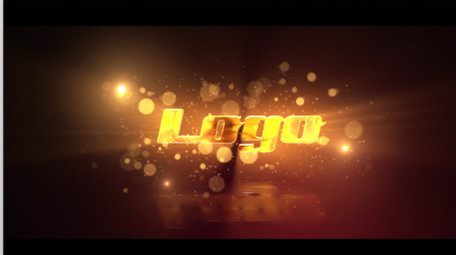 华丽优雅粒子光芒黑金标志动画片头AE模板