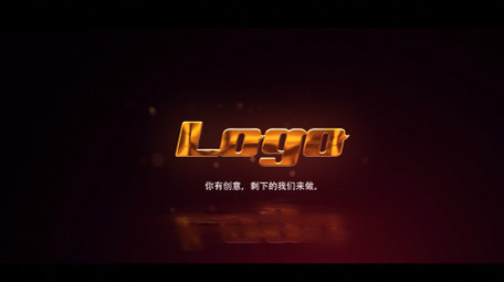 华丽优雅粒子光芒黑金标志动画片头AE模板