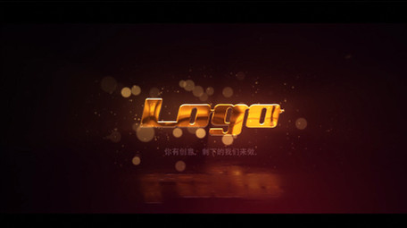 华丽优雅粒子光芒黑金标志动画片头AE模板