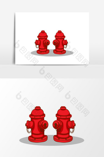 红色消防栓设计元素图片