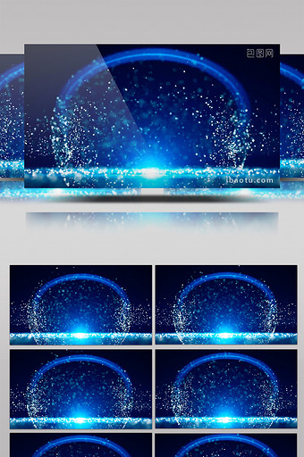 震撼大气炫酷蓝色粒子动感视频素材图片