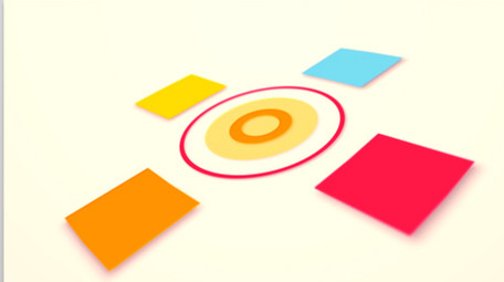 四色图形MG动画logo开场片头AE模板