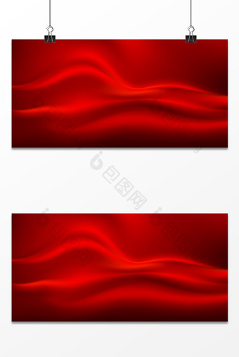 时尚大气红色丝绸质感纹理年会海报背景图片