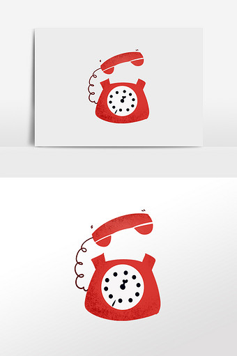 红色复古摩登电话电话机图片