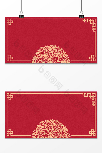 红色喜庆中国风背景展板设计图片