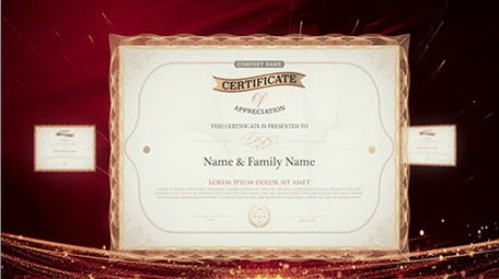 企业荣誉证书展示AE模板