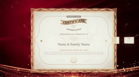 企业荣誉证书展示AE模板