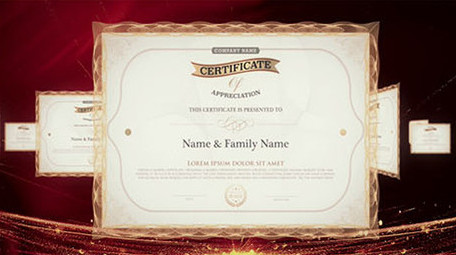 企业荣誉证书展示AE模板