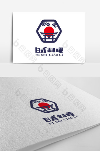 日式料理餐厅标志logo设计图片