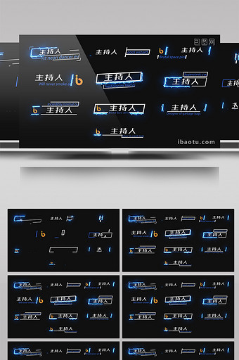 激光能量综艺节目字幕条字幕版AE模板图片