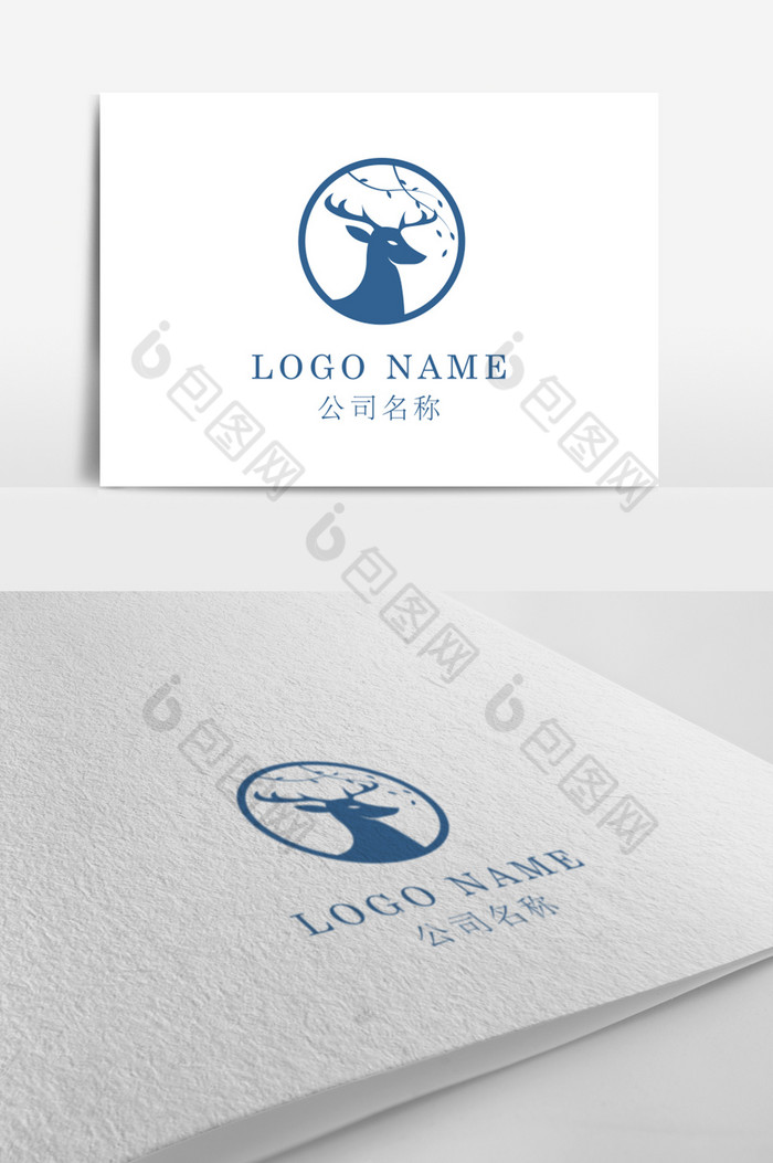 文艺范麋鹿标志logo图片图片