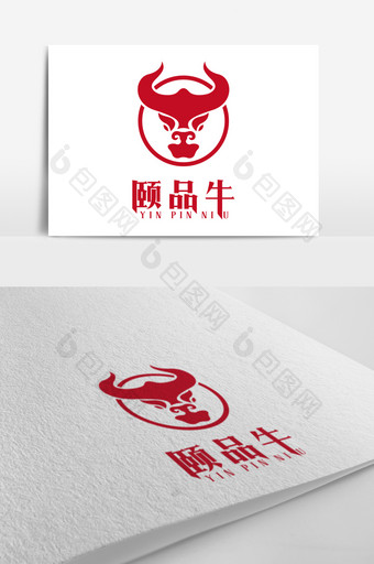 牛肉馆餐饮标志logo设计图片