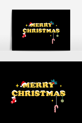 圣诞节字体元素设计图片