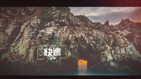 旅行探险线条分割转场图文展示宣传AE模板