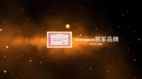 大气星空金色粒子企业证书展示AE模板