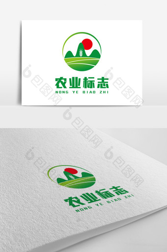 绿色农业标志logo设计图片