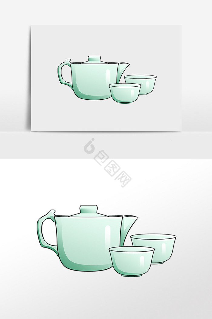 茶杯茶壶插画