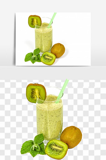 猕猴桃果汁水果元素图片