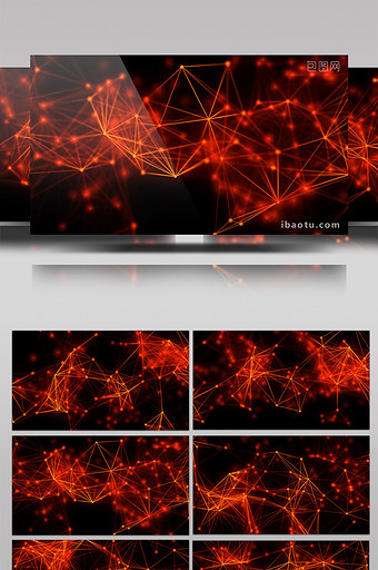 红色色调粒子大气震撼科技互联网企业素材图片