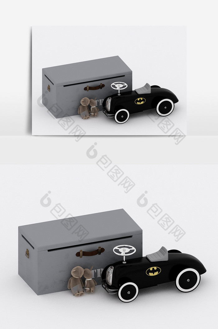 现代儿童汽车玩具陈设品组合3d模型图片图片