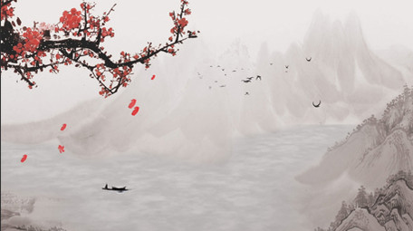 中国风水墨动态背景视频