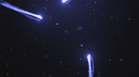 漂亮蓝色粒子汇聚LOGO片头AE模板