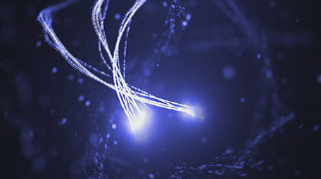 漂亮蓝色粒子汇聚LOGO片头AE模板