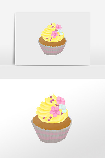 彩色蛋糕插画素材图片