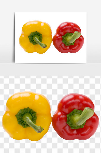 彩椒日料烧烤新鲜辣椒蔬菜元素图片