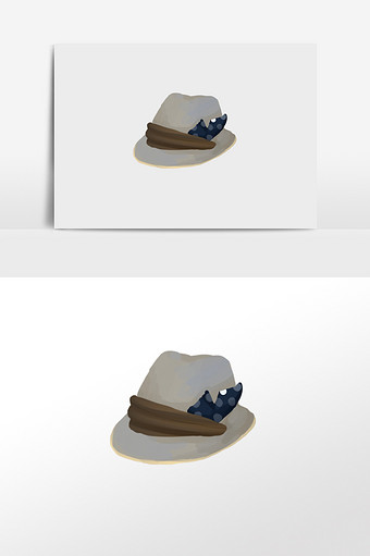 男士帽子插画素材图片